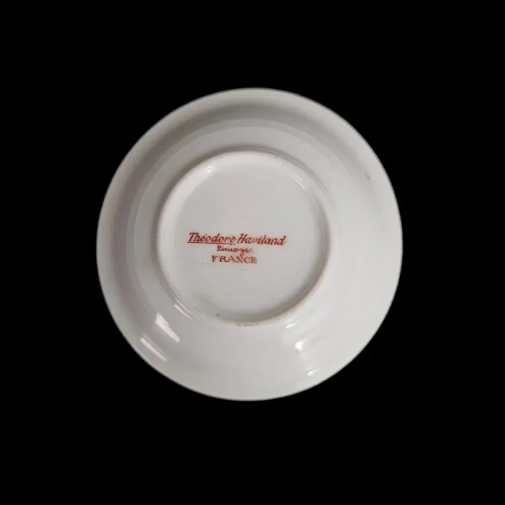 Theodore Haviland Limoges France Pink Rose Floral Berry Bowls Set of 4